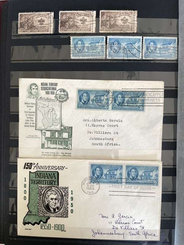 USA - 1949-1950 good selection of used stamps and first day covers (5 photos)